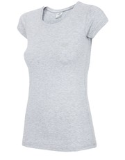 bluzka [T4L16-TSD305A] Koszulka kibica damska TSD305A - szary melanż 1 - - 4f.com.pl